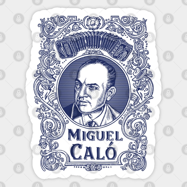 Miguel Caló (in blue) Sticker by Lisa Haney